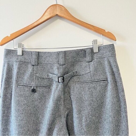 CLUB MONACO HERRINGBONE WOOL FLARE PANT SIZE 10 - Picture 5 of 11